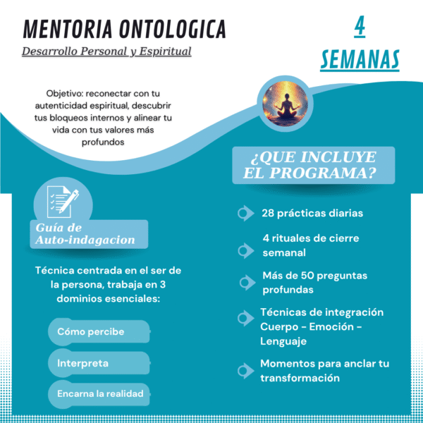 Mentoria Ontologica Mentoria - Desarrollo Personal y Espiritual